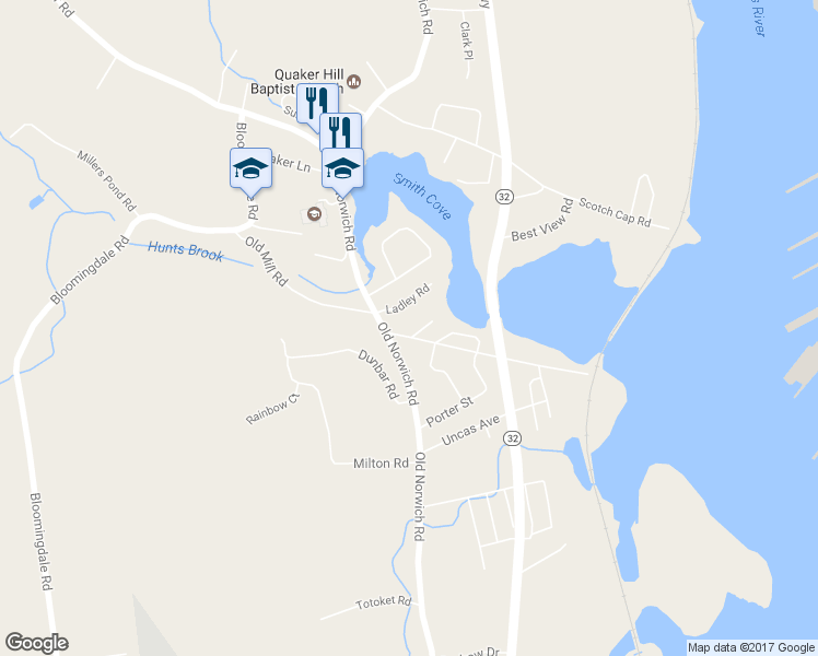 map of restaurants, bars, coffee shops, grocery stores, and more near 4 Richards Grove Road in Waterford