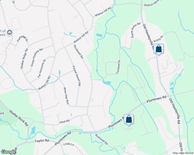 map of restaurants, bars, coffee shops, grocery stores, and more near 131 Rockwell Road in Bethel