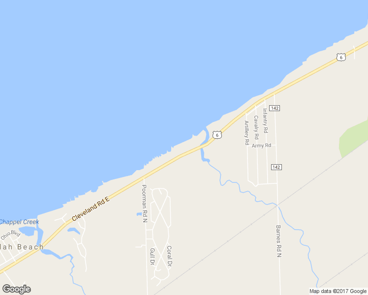 map of restaurants, bars, coffee shops, grocery stores, and more near 11107 West Lake Road in Vermilion