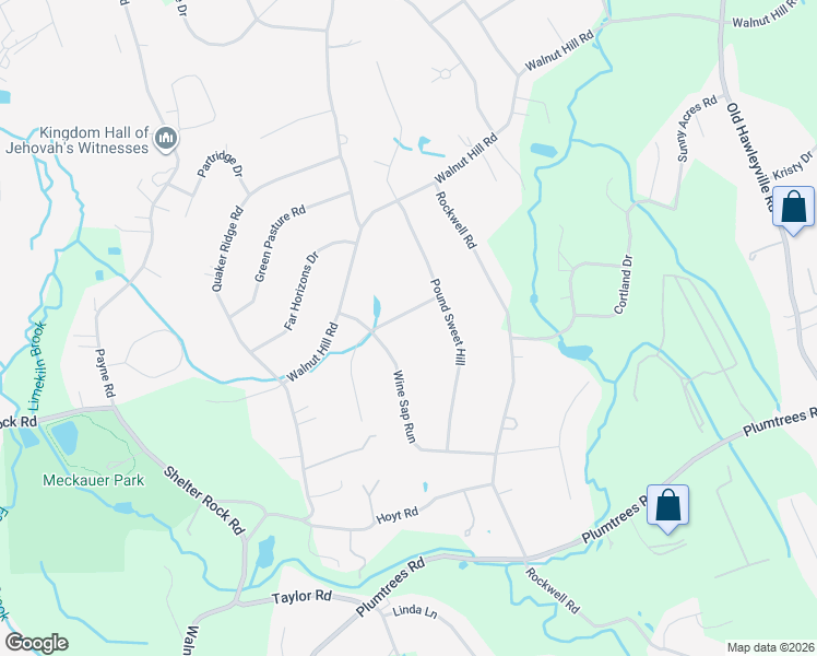 map of restaurants, bars, coffee shops, grocery stores, and more near 8 Apple Tree Road in Bethel