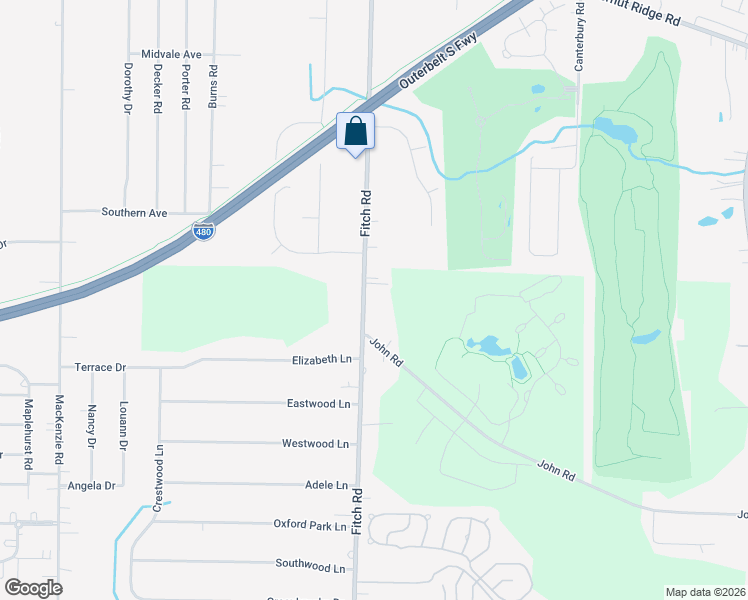 map of restaurants, bars, coffee shops, grocery stores, and more near 6363 Fitch Road in Cuyahoga County