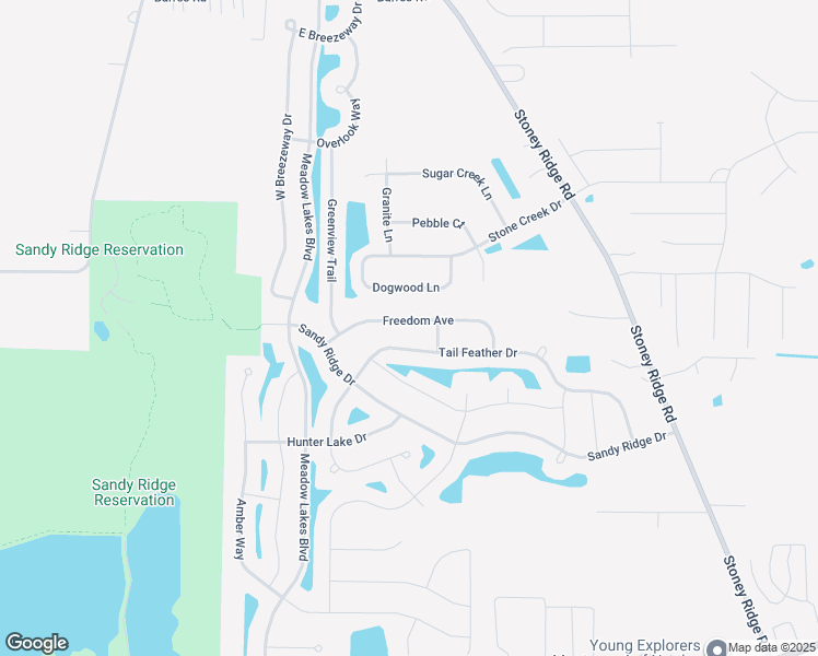 map of restaurants, bars, coffee shops, grocery stores, and more near 37349 Freedom Avenue in North Ridgeville