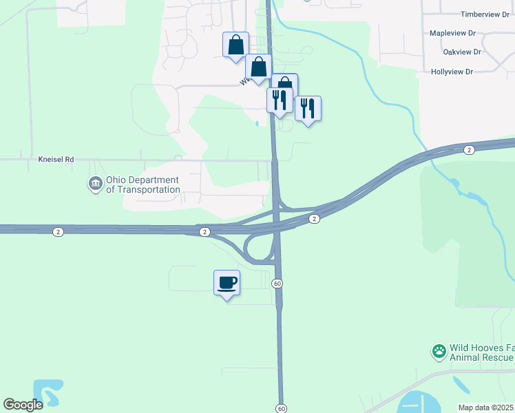 map of restaurants, bars, coffee shops, grocery stores, and more near 110 Sassafras Drive in Vermilion