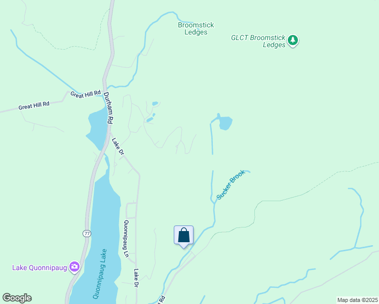 map of restaurants, bars, coffee shops, grocery stores, and more near 105 Wauwinet Trail in Guilford