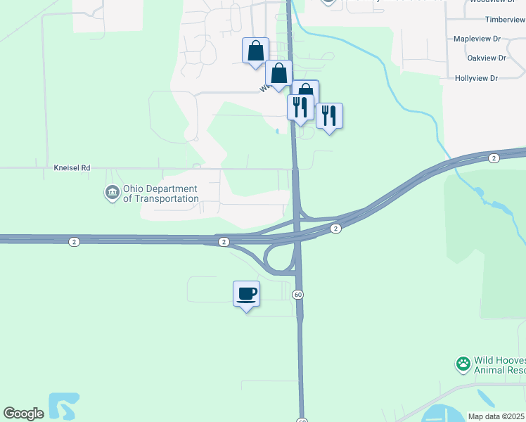 map of restaurants, bars, coffee shops, grocery stores, and more near 110 Sassafras Drive in Vermilion