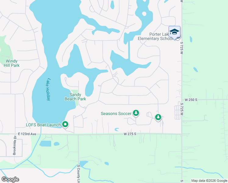 map of restaurants, bars, coffee shops, grocery stores, and more near 2201 Coldspring Road in Crown Point