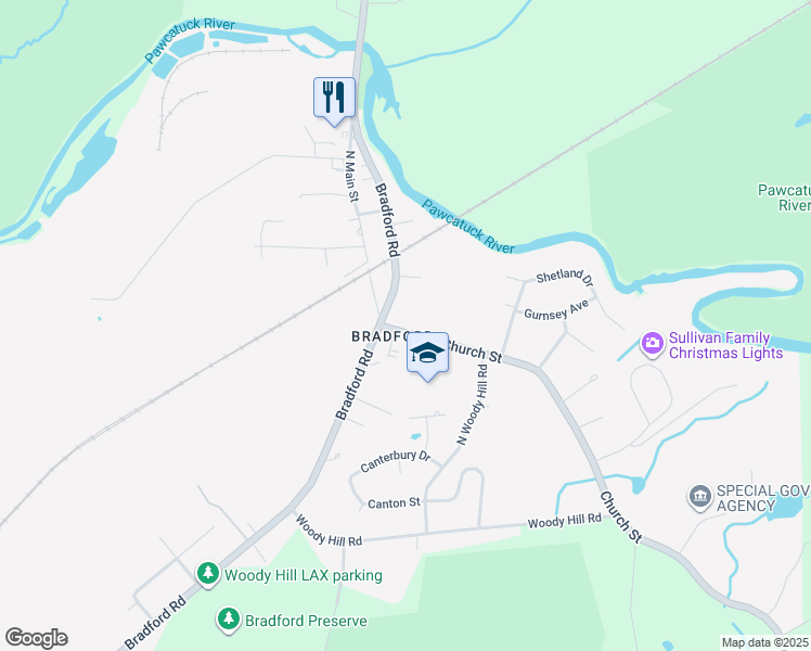 map of restaurants, bars, coffee shops, grocery stores, and more near in Westerly