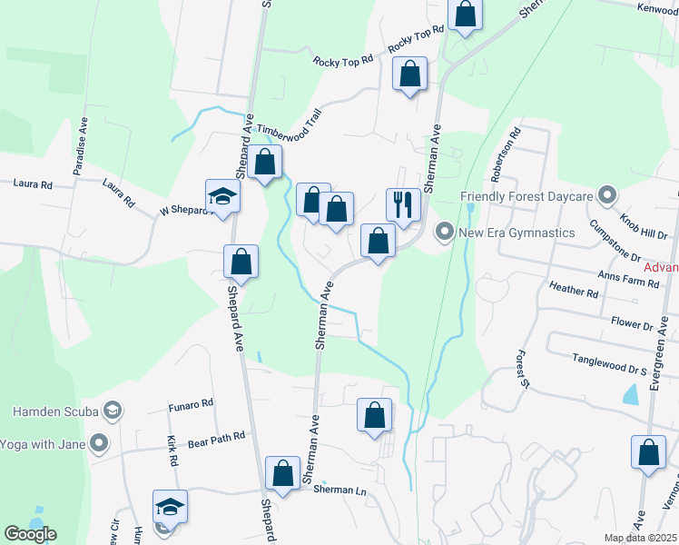 map of restaurants, bars, coffee shops, grocery stores, and more near 962-998 Sherman Ave in Hamden