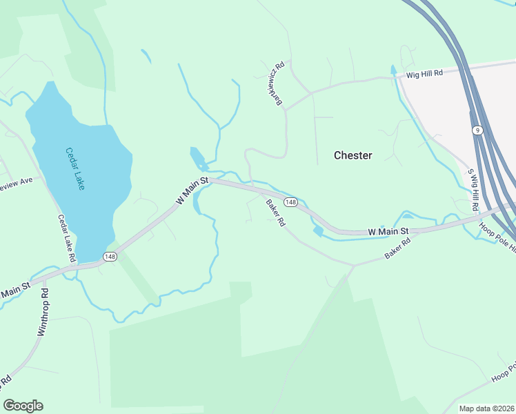 map of restaurants, bars, coffee shops, grocery stores, and more near 187 West Main Street in Chester