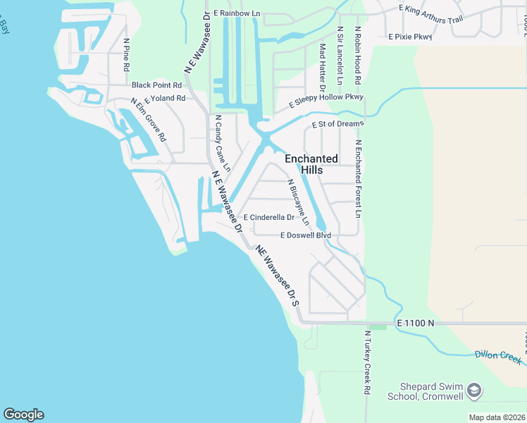 map of restaurants, bars, coffee shops, grocery stores, and more near 9174 East Cinderella Drive in Cromwell