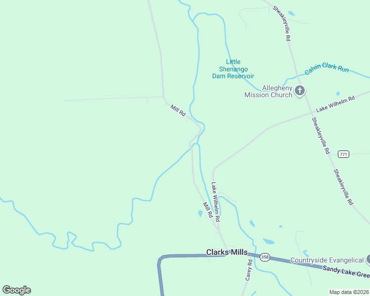 map of restaurants, bars, coffee shops, grocery stores, and more near 95 Mill Road in Clarks Mills