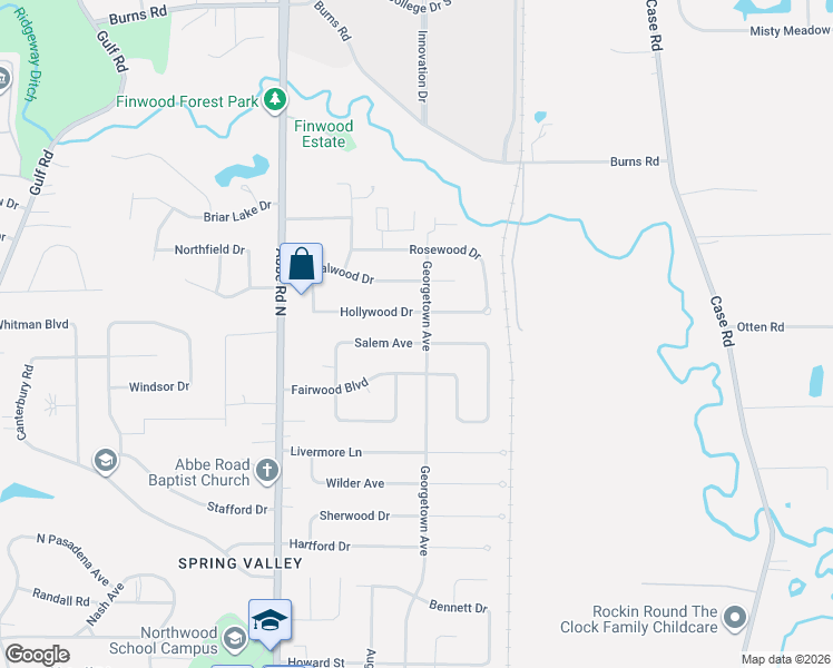 map of restaurants, bars, coffee shops, grocery stores, and more near 882 Salem Avenue in Elyria