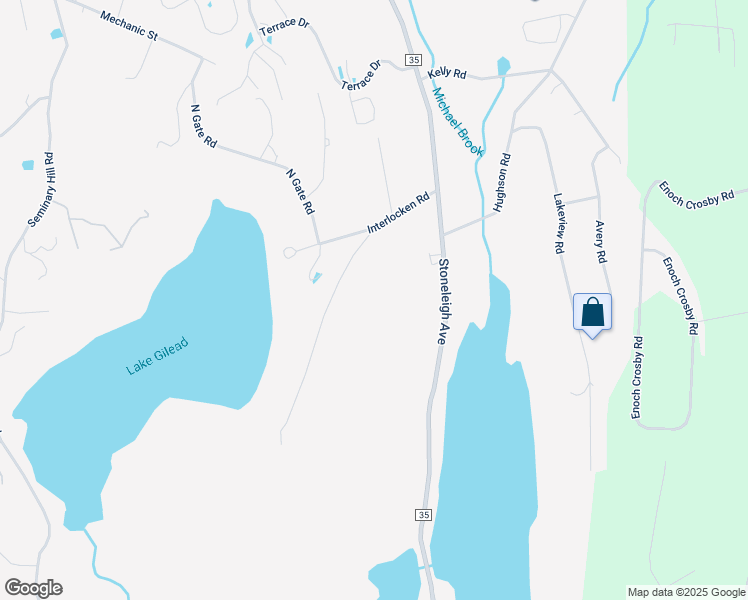 map of restaurants, bars, coffee shops, grocery stores, and more near 11 Lake Gilead Road in Carmel Hamlet