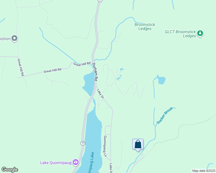 map of restaurants, bars, coffee shops, grocery stores, and more near 5Z Wauwinet Court in Guilford
