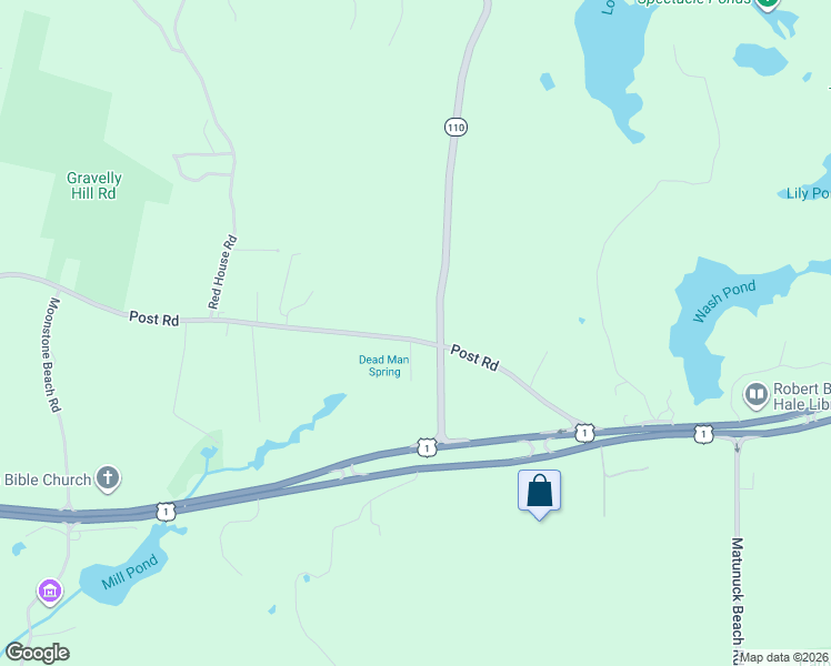 map of restaurants, bars, coffee shops, grocery stores, and more near 2172 Post Road in South Kingstown