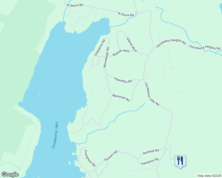 map of restaurants, bars, coffee shops, grocery stores, and more near 82 Wenonah Road in Putnam Valley