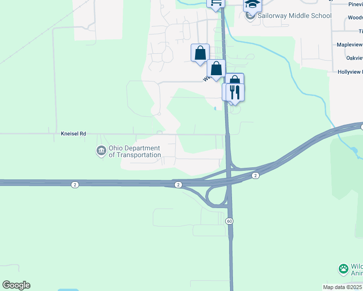map of restaurants, bars, coffee shops, grocery stores, and more near 2019 Hickory Drive in Vermilion