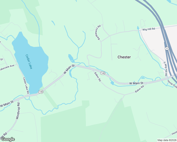 map of restaurants, bars, coffee shops, grocery stores, and more near 187 West Main Street in Chester