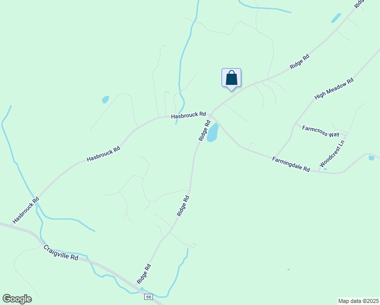 map of restaurants, bars, coffee shops, grocery stores, and more near 89 Ridge Road in Goshen