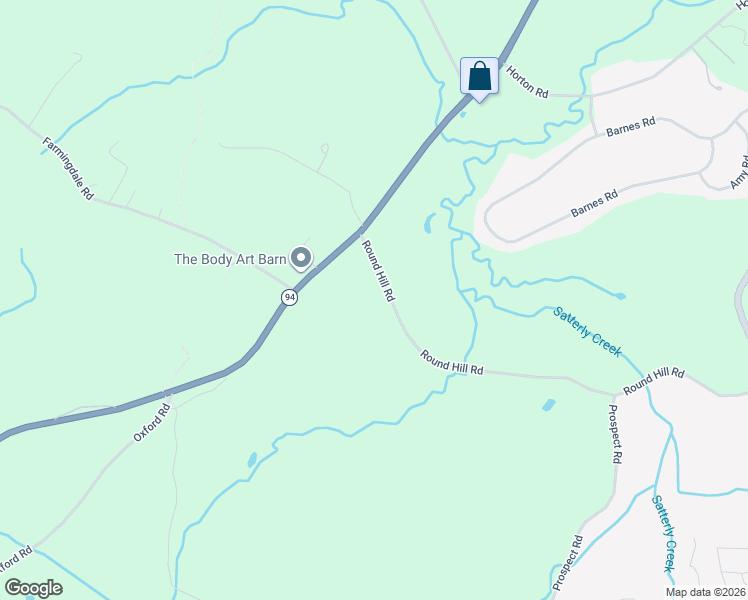 map of restaurants, bars, coffee shops, grocery stores, and more near 157 Round Hill Road in Chester