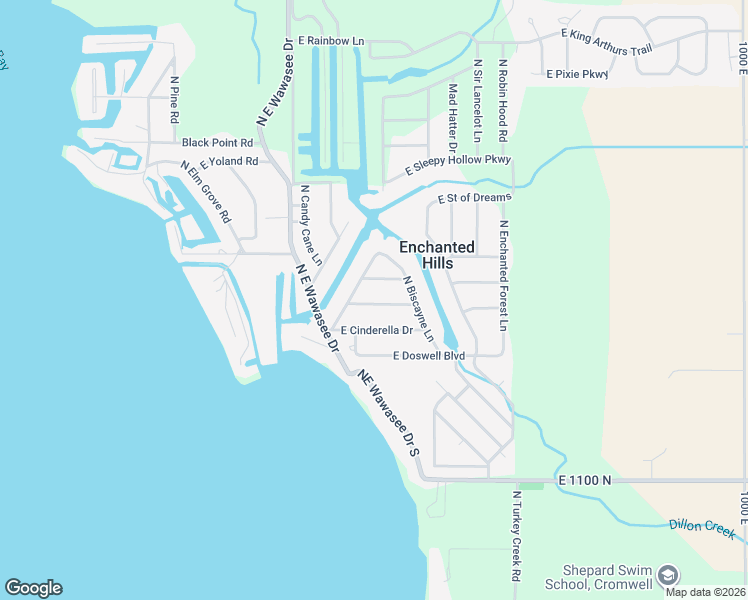 map of restaurants, bars, coffee shops, grocery stores, and more near 9174 East Cinderella Drive in Cromwell