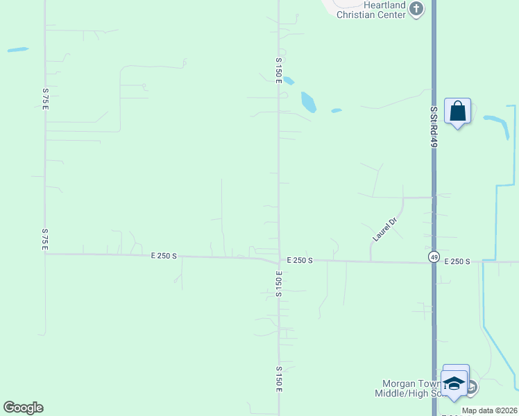 map of restaurants, bars, coffee shops, grocery stores, and more near 122-248 South 150 East in Valparaiso