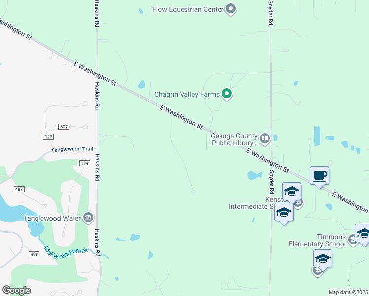 map of restaurants, bars, coffee shops, grocery stores, and more near 17273 Bittersweet Trail in Chagrin Falls