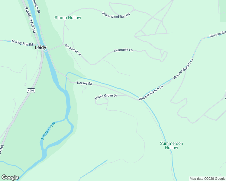 map of restaurants, bars, coffee shops, grocery stores, and more near Maple Grove Drive in Renovo