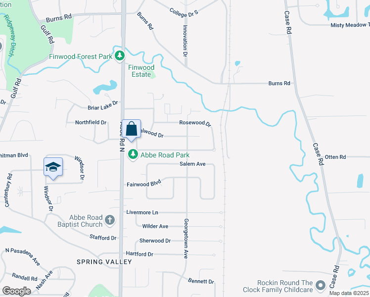 map of restaurants, bars, coffee shops, grocery stores, and more near 780 Georgetown Avenue in Elyria