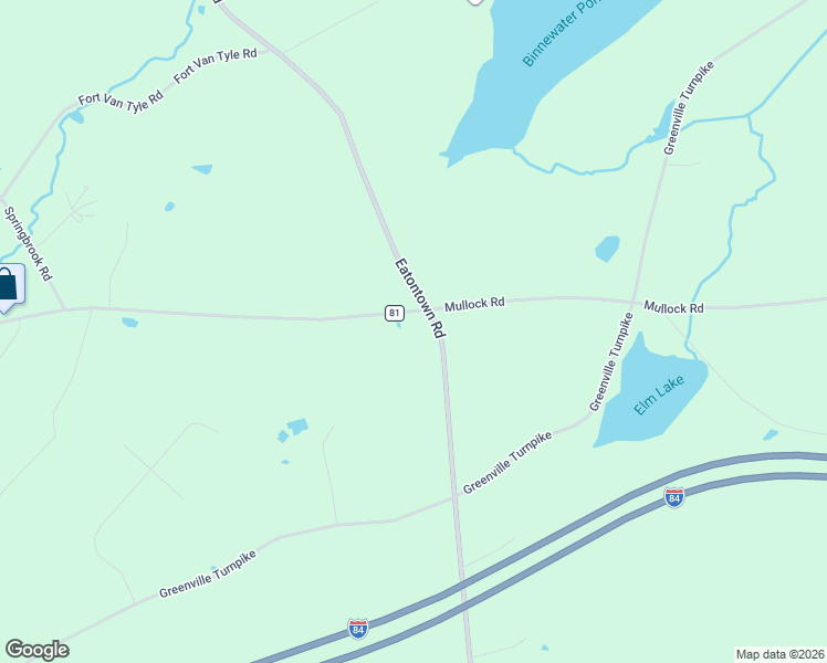 map of restaurants, bars, coffee shops, grocery stores, and more near 409-433 Mullock Road in Port Jervis