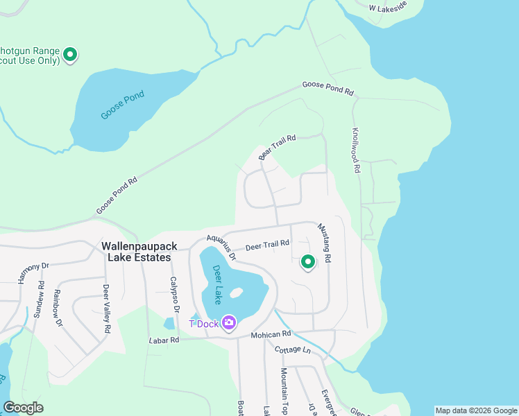 map of restaurants, bars, coffee shops, grocery stores, and more near 8 Ski Bluff Terrace in Lake Ariel