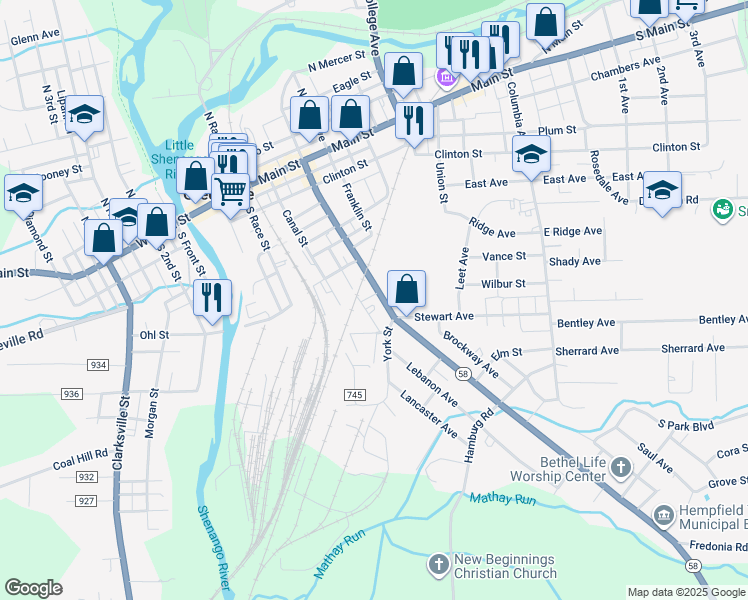 map of restaurants, bars, coffee shops, grocery stores, and more near 3 Timberwood Drive in Greenville
