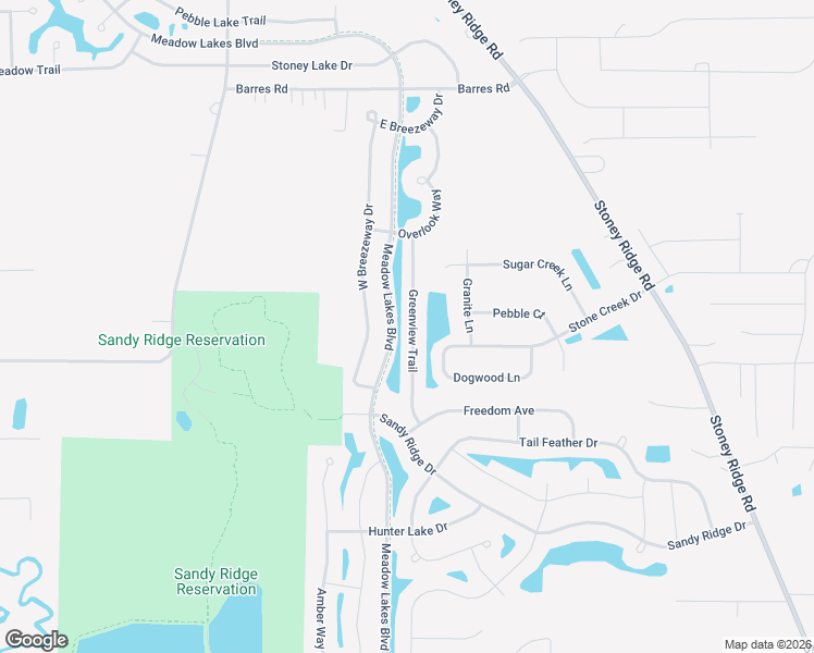 map of restaurants, bars, coffee shops, grocery stores, and more near 6083 Greenview Trail in North Ridgeville