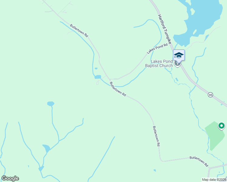 map of restaurants, bars, coffee shops, grocery stores, and more near 110 Butlertown Road in Waterford