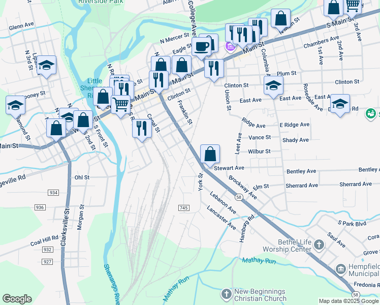 map of restaurants, bars, coffee shops, grocery stores, and more near 3 Timberwood Drive in Greenville