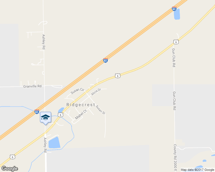 map of restaurants, bars, coffee shops, grocery stores, and more near 1550 Alicia Drive in Morris