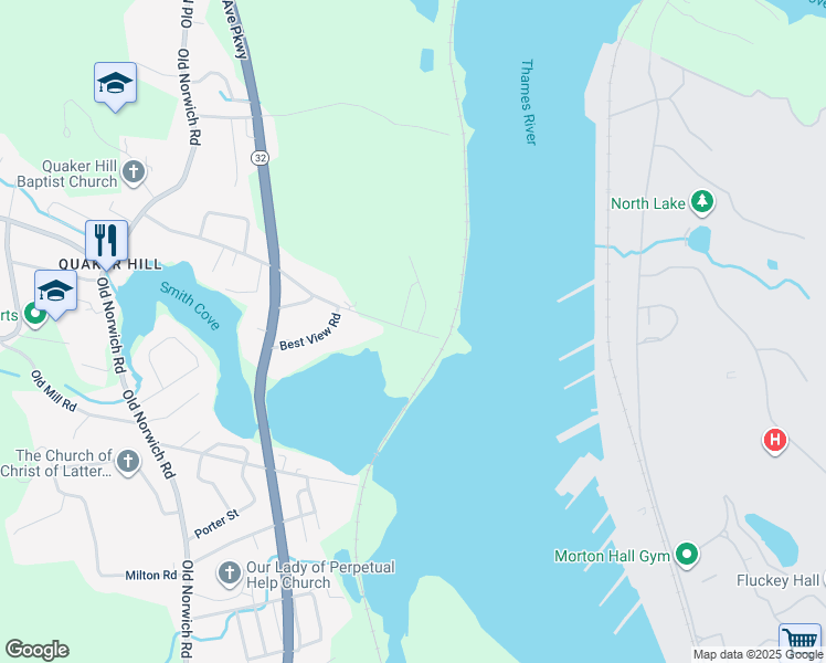 map of restaurants, bars, coffee shops, grocery stores, and more near 67 Scotch Cap Road in Waterford