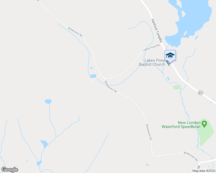 map of restaurants, bars, coffee shops, grocery stores, and more near 115 Butlertown Road in Waterford