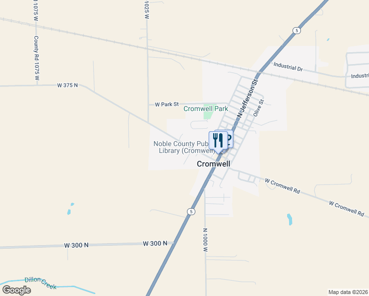 map of restaurants, bars, coffee shops, grocery stores, and more near 125 West Orange Street in Cromwell