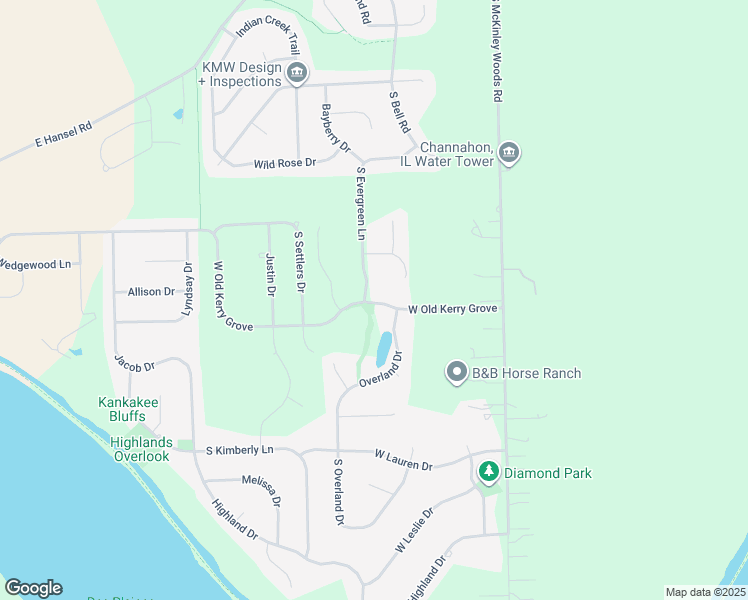 map of restaurants, bars, coffee shops, grocery stores, and more near 26300 West Old Kerry Groves in Channahon