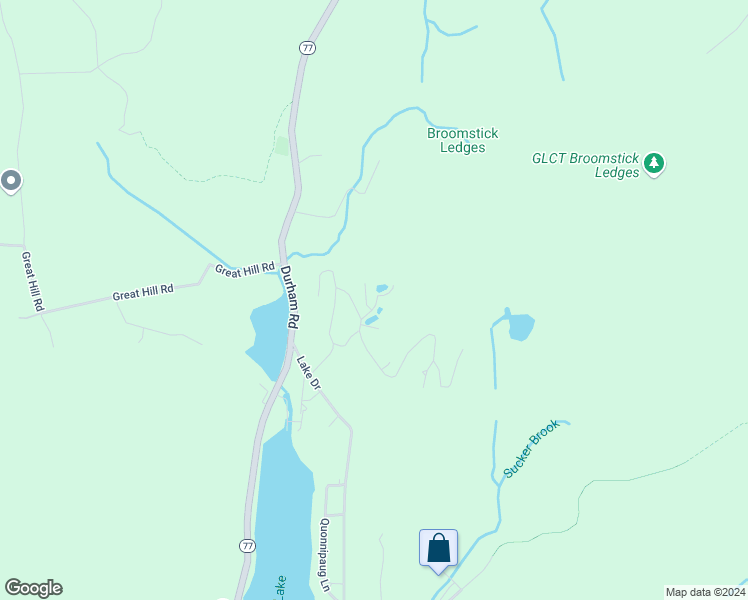 map of restaurants, bars, coffee shops, grocery stores, and more near 36 Quidnet Court in Guilford