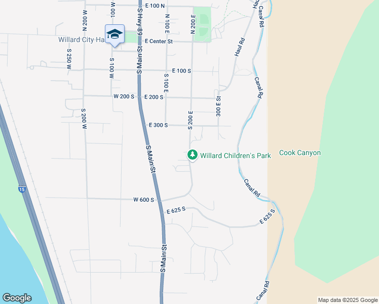 map of restaurants, bars, coffee shops, grocery stores, and more near 405 South 200 East in Willard