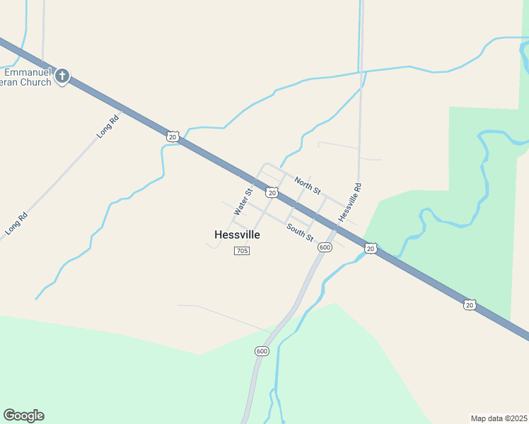 map of restaurants, bars, coffee shops, grocery stores, and more near Township Highway 705 in Hessville