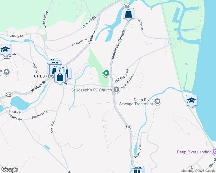 map of restaurants, bars, coffee shops, grocery stores, and more near 51 Middlesex Turnpike in Chester