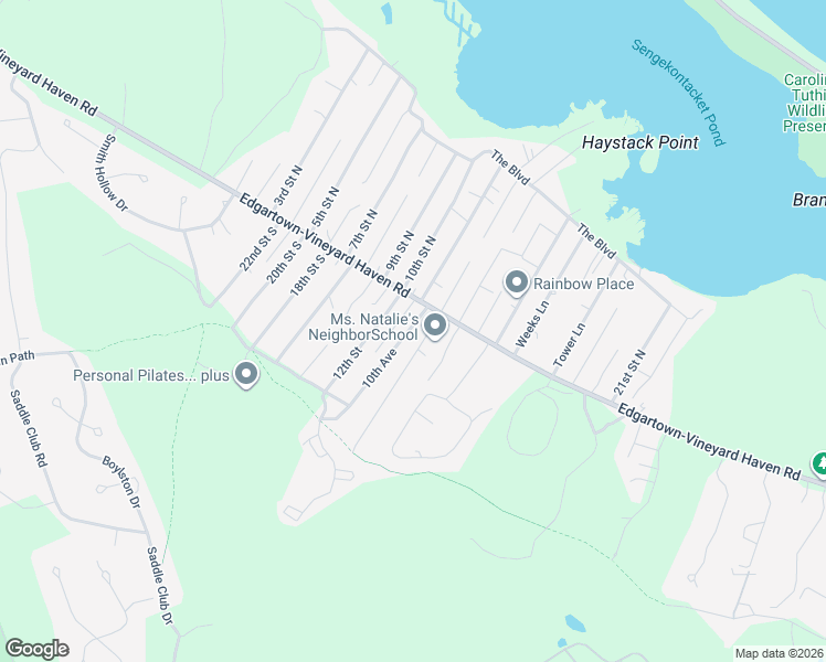 map of restaurants, bars, coffee shops, grocery stores, and more near 19 Jernegan Avenue in Edgartown