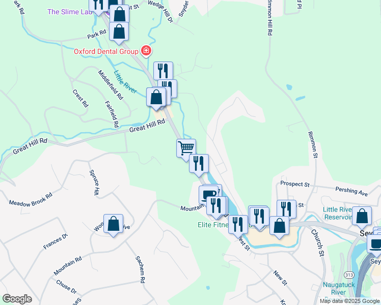 map of restaurants, bars, coffee shops, grocery stores, and more near 30 Oxford Road in Oxford