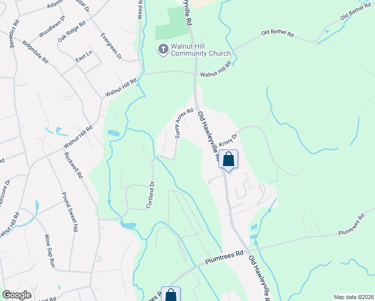 map of restaurants, bars, coffee shops, grocery stores, and more near 16 Sunny Acres Road in Bethel
