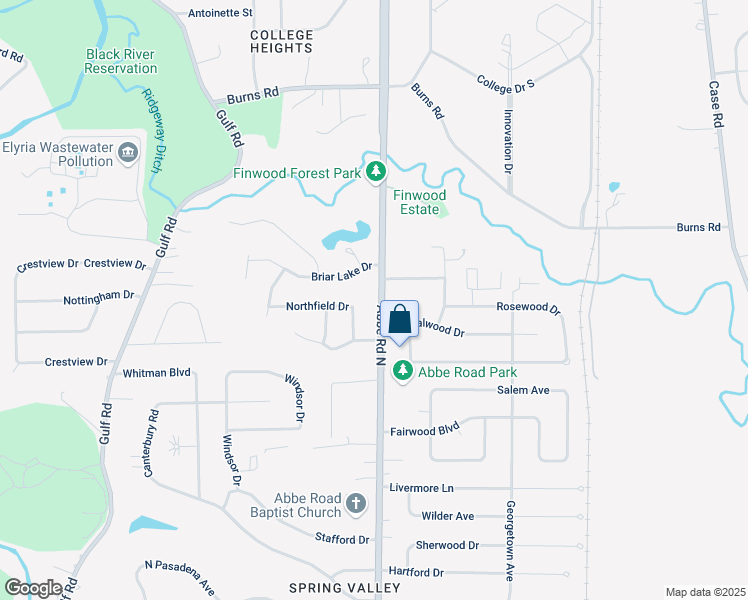 map of restaurants, bars, coffee shops, grocery stores, and more near 773 Abbe Road North in Elyria