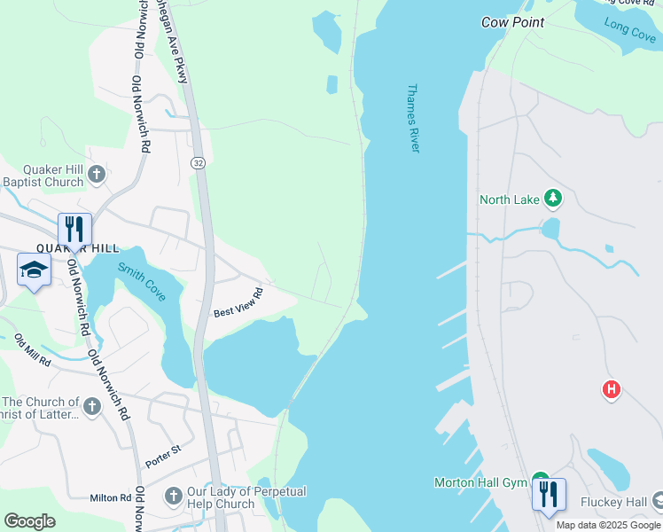 map of restaurants, bars, coffee shops, grocery stores, and more near 64A Scotch Cap Road in Waterford