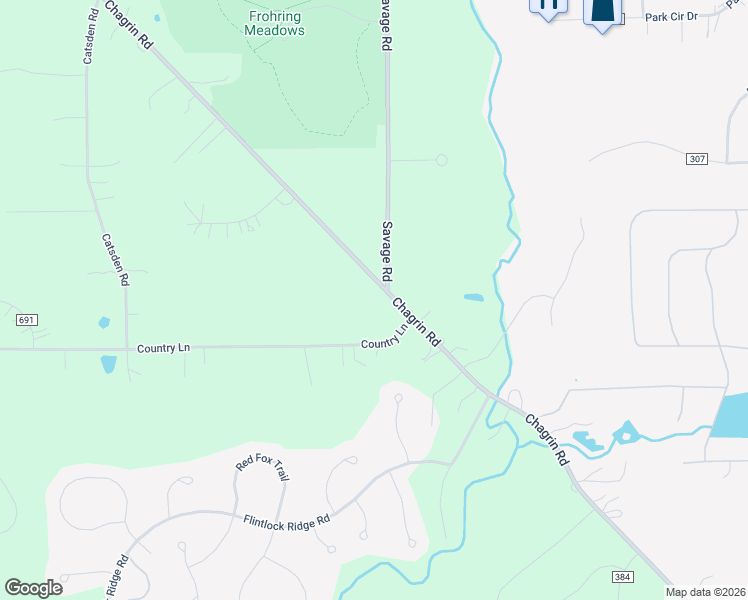 map of restaurants, bars, coffee shops, grocery stores, and more near 7921 Chagrin Road in Chagrin Falls